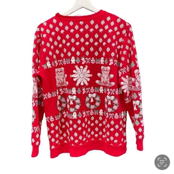 Vintage Scarab San Francisco Teddy Bear Christmas Sweatshirt Medium - Picture 2 of 7